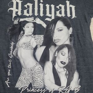 Graphic Tee with Aaliyah Print